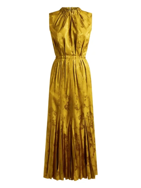 Lung rochie Etro din jacard galben