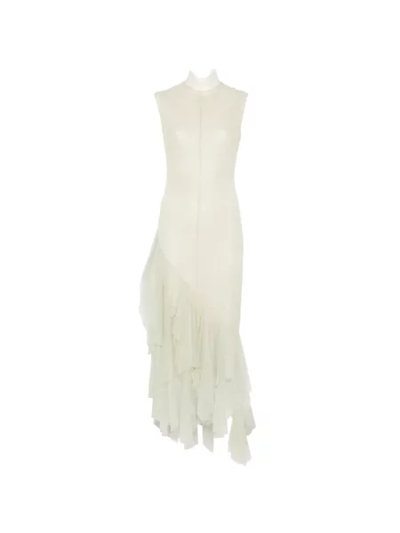 Rochie midi De La Vali din dantelă cu strasuri bej