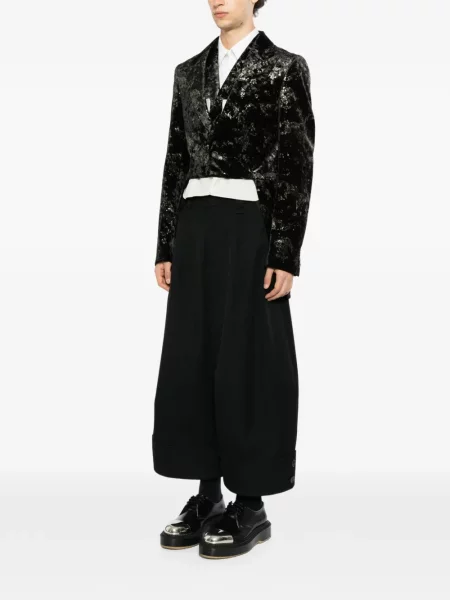Яке Comme Des Garçons Homme Plus с протрити краища с ревер черно