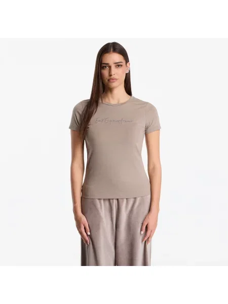 Tričko Emporio Armani Train Athletic Velour W Tee Sl Cinder M