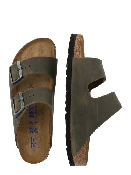 Papuci Birkenstock din piele maro