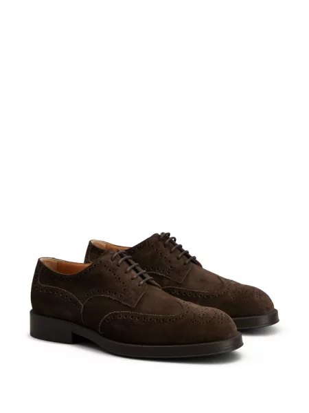 Pantofi derby Tod's din piele de căprioară maro