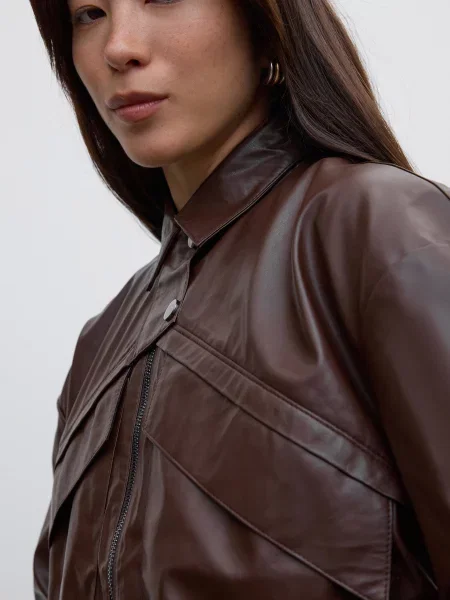 Кожаная куртка Estro коричневая