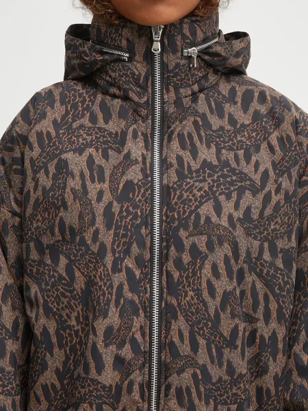 Куртка Fiorucci Nylon Banimalier Print Zip Up демісезонна коричневий