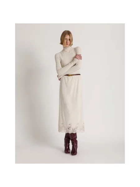 Spódnica midi Alberta Ferretti beżowa