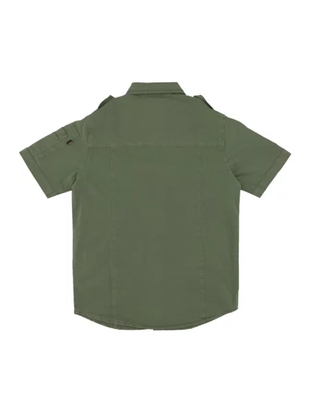 Krótka koszula z krótkim rękawem Alpha Industries z krótkim rękawem zielona