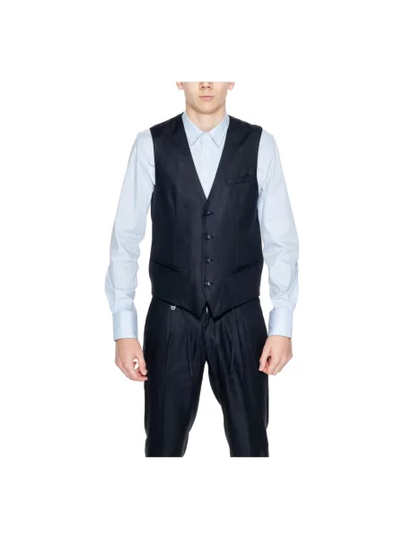 Lniana kamizelka Antony Morato czarna