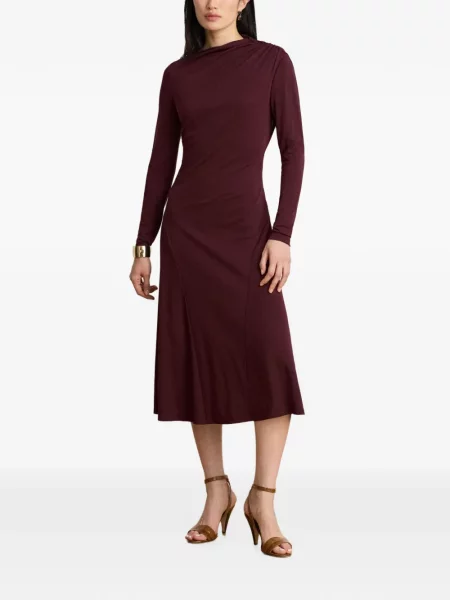 Lung rochie Lauren Ralph Lauren drapată violet