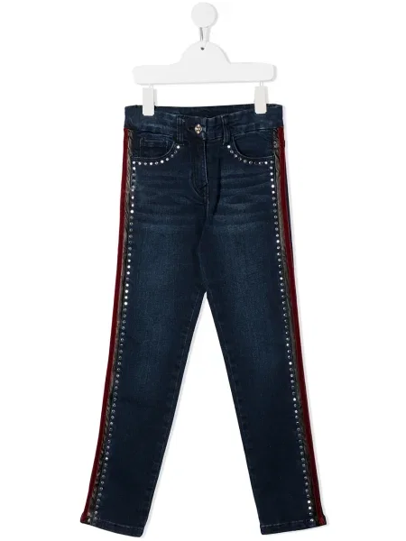 Jeansy skinny dziecięce Monnalisa niebieskie