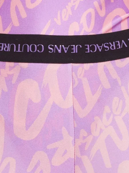 Top Versace Jeans Couture cu imagine din jerseu violet