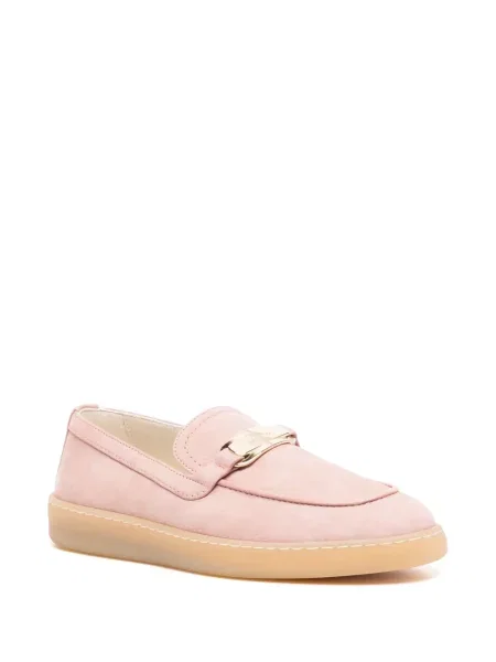 Pantofi loafer Ferragamo din piele de căprioară roz