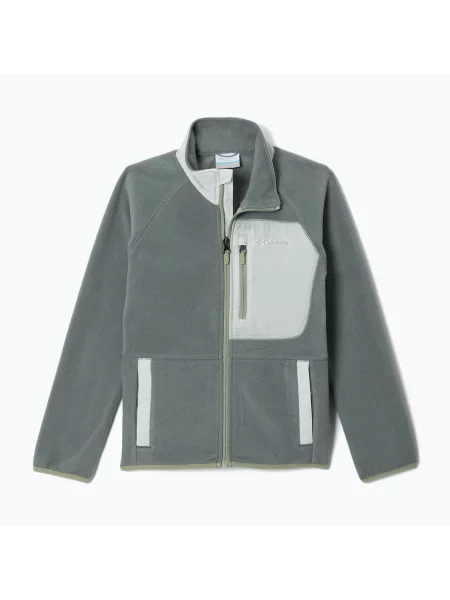 Gyerek polár pulóver Columbia Fast Trek V Full Zip sedona sage/tea light. Méret: L szürke