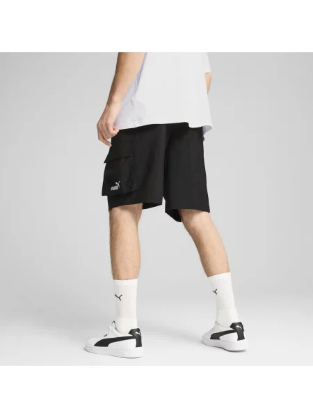 PUMA szorty bojówki Essentials 9" z logo Akcesoria S czarny