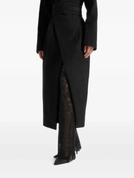 Płaszcz Manière De Voir asymetryczny jednorzędowy czarny