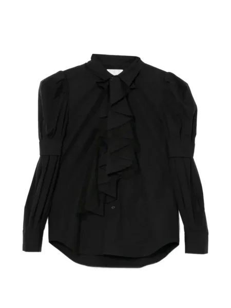 Cămașă Noir Kei Ninomiya cu volane negru