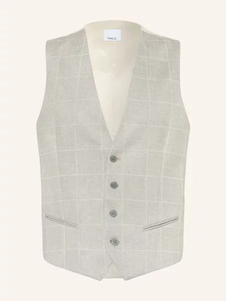 Paul Kamizelka Garniturowa Slim Fit beige beżowa