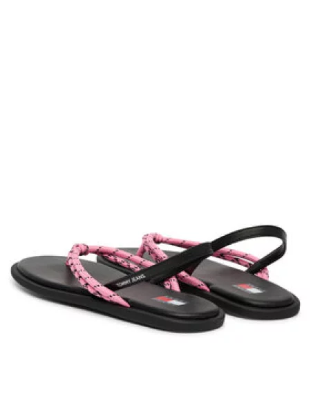 Tommy Jeans Sandale Tjw Casual Rope Sandal ružičasta