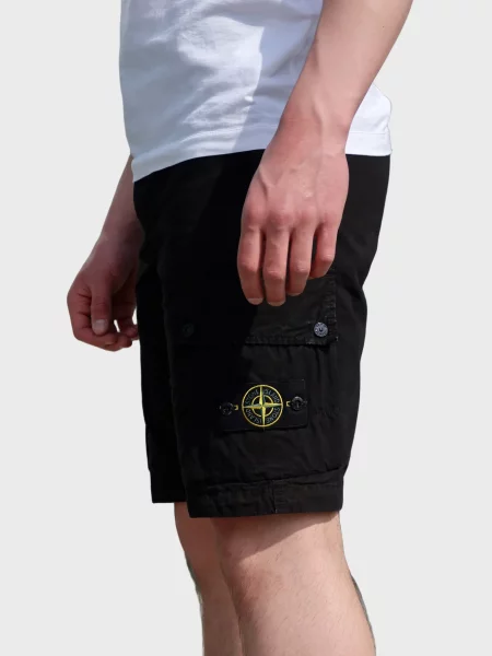 Шорты Stone Island с камнями черные