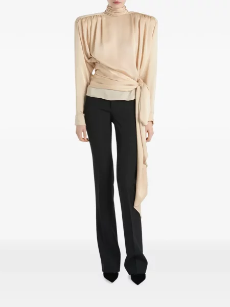 Μεταξωτή μπλούζα Balmain γραβάτες