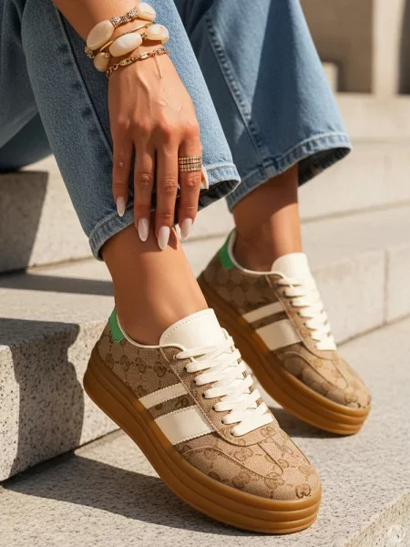 Sneakersy MOTIONA khaki Dstreet
