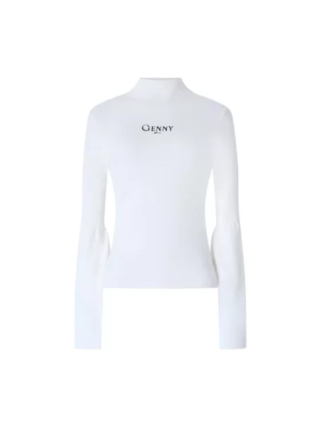 Sweter z golfem Genny do golfa biały