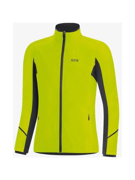 Kurtka Gore Wear R3 Częściowa GORE-TEX INFINIUM™ Fluorowo-żółta XXS czarna