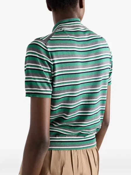 Scurt tricou polo Prada verde