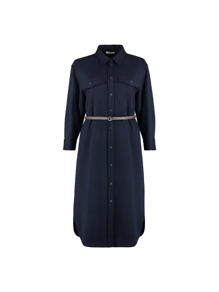 Sukienka koszulowa Peserico niebieska