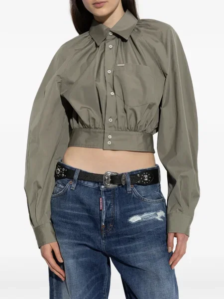 Cropp cămașă Dsquared2 verde