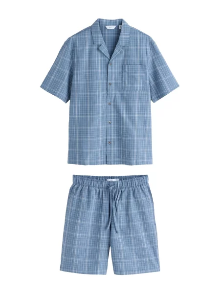 Next Pijama scurtă albastru porumbel alb