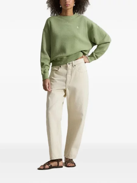 Curea Polo Ralph Lauren cu broderie din fleece cu șireturi albastru