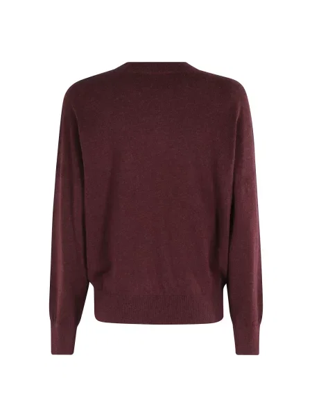 Sweter Marant Etoile z długim rękawem z logo brązowy