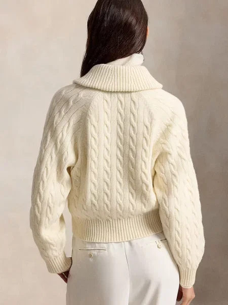 Polo Ralph Lauren ζακέτα μάλλινη Γυναικεία μπεζ