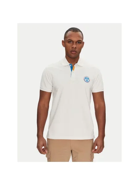 Napapijri Поло E-Clanis Regular Fit білий