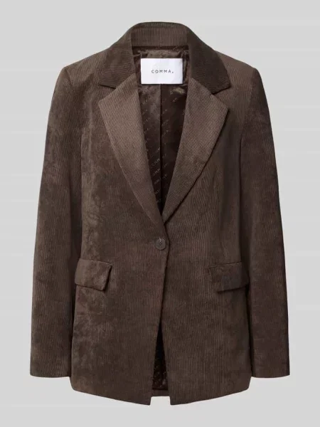Marynarka w stylu krój regular fit o wyglądzie sztruksu Comma brązowa