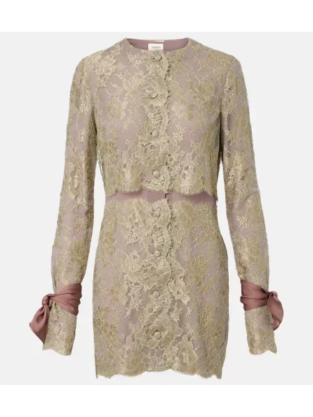 Rochie Saint Laurent de mătase gri