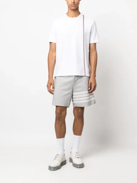 Dryžuotas marškinėliai Thom Browne balta