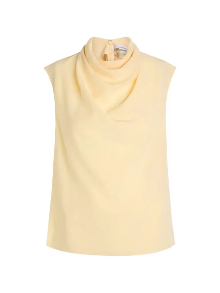 Top Another Tomorrow bez rękawów żółty