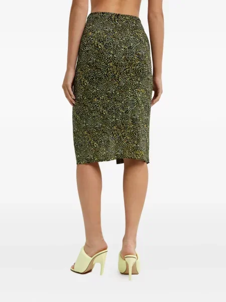 Fustă midi Isabel Marant până la genunchi verde