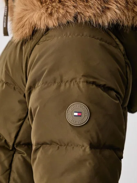 Tommy Hilfiger пухено яке дамско зелено