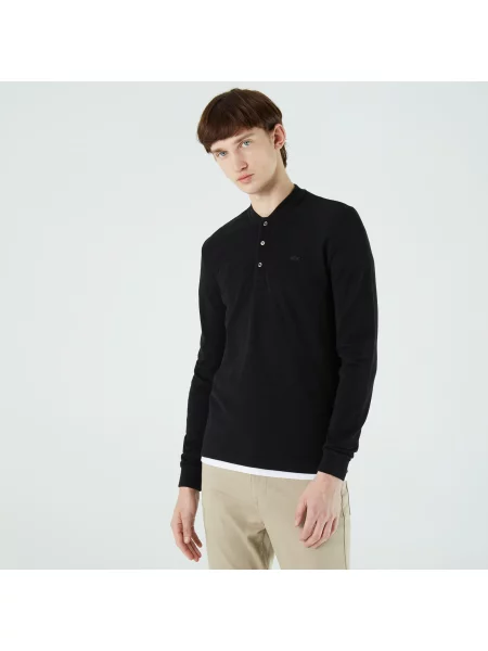 Поло Lacoste черное