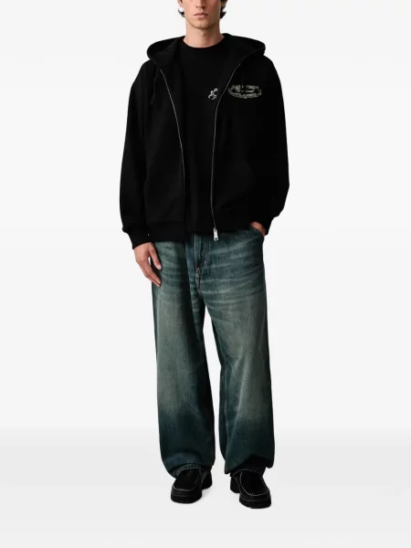 Суичър с качулка Carhartt Wip с принт черно