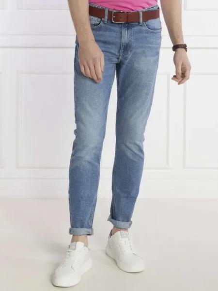 Calvin Klein Jeans Blugi TAPER albastru