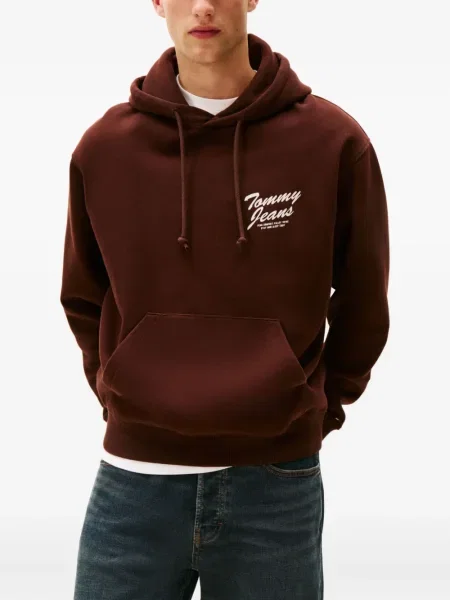 Hanorac cu glugă Tommy Jeans maro