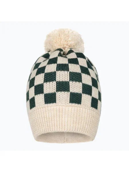 Căciulă de iarnă pentru copii KID STORY Merino green chessboard verde