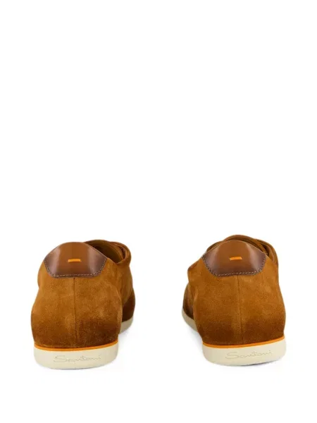 Top Santoni din piele de căprioară maro