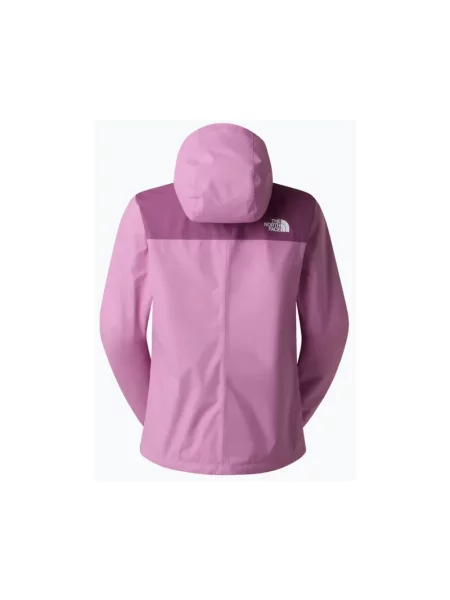 Kurtka z kapturem The North Face Antora Rain różowo‑fioletowa XS fioletowa