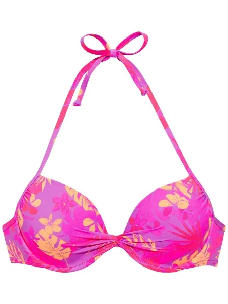 VENICE BEACH Sutien costum de baie mov orhidee / portocaliu deschis roz