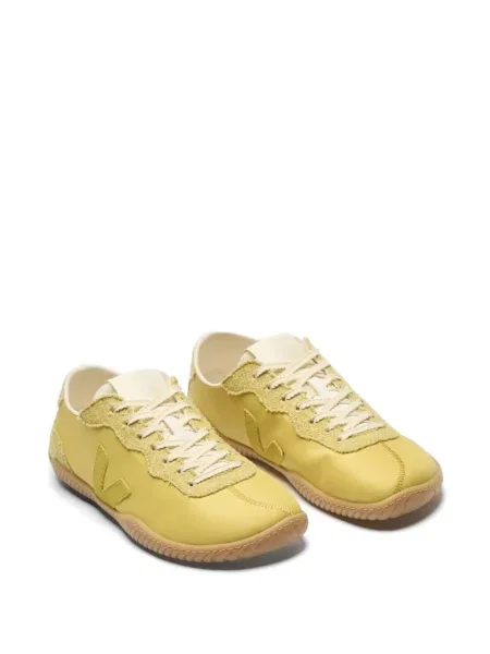 Fűzős csipkés sneaker Baserange sárga
