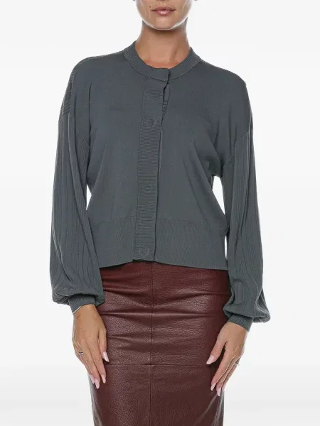 Cardigan Armani Exchange cu decolteu rotund gri